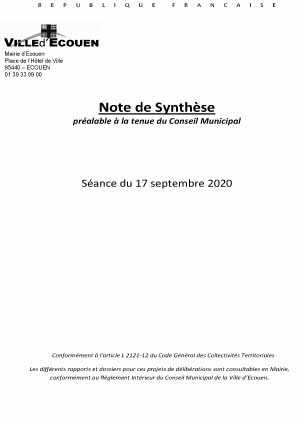 2020 07 07 Note de synthèse