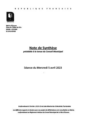 2020 07 07 Note de synthèse